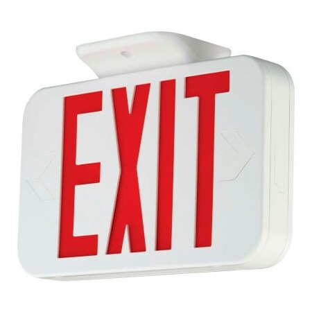 Hubbell Lighting Hubbell LED Exit Sign, Red w/ Battery, Remote Capacity- Can run 4-single or 2-dual heads CERRC